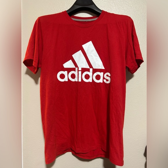 adidas Other - Adidas Red T- shirt the go-to performance T w/ white logo- size L
